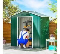 OUTSUNNY 6.5ft x 3.5ft Garden Storage Shed, Large Metal Shed in Green Outsunny Green