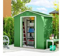 Outsunny 6.5X3.5Ft Metal Garden Shed For Garden, Green