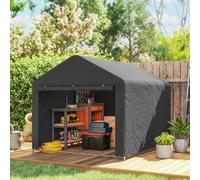 Outsunny 6.6 X 7.8Ft Garden Storage Shed Tent Bike Tent, Dark Grey