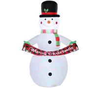 Outsunny 6.7FT Christmas Inflatable Snowman | Inflatable Christmas Decoration, Christmas Blow Up Snowman, Colourful LED Light, Indoor, Outdoor, Party