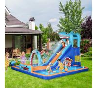 OUTSUNNY 6 in 1 Bouncy Castle for Children w/ Slide, Pool, Trampoline, Blower Outsunny Multicolor
