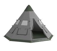 OUTSUNNY 6-7 Person Large Family Party Camping Tent W/ Carrying Bag in Orange Outsunny Orange