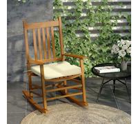 OUTSUNNY 6-piece Chair Cushion Seat Pads Dining Chair w/Straps Indoor Outdoor in Cream Outsunny Cream