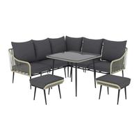 Outsunny 6 Piece Garden Furniture Set Garden Sofa with Cushions