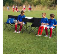 Outsunny 6 Seat Folding Bench - Black