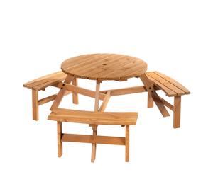 Outsunny 6 Seater Wooden Picnic Table