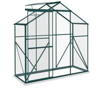 Outsunny 6x2.5ft Polycarbonate/Aluminium Greenhouse - Green, Green