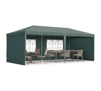 Outsunny 6 x 3 m Party Tent Gazebo Marquee Outdoor Patio Canopy Shelter with Windows and Side Panels Green
