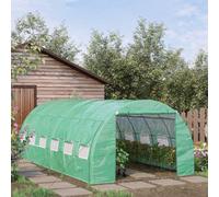 Outsunny 6 X 3 X 2 M Polytunnel Greenhouse Pollytunnel Tent Steel Frame Green