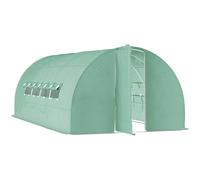 Outsunny 6 x 3M Reinforced Walk-in Polytunnel Garden Greenhouse Steel Frame