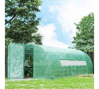 Outsunny 6 X 3M Reinforced Walk-In Polytunnel Garden Greenhouse Steel Frame