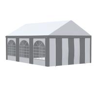 Outsunny 6 X 4M Party Tent Marquee Gazebo With Sides Windows And Double Doors, Grey