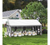 Outsunny 6 X 4M Party Tent, Marquee Gazebo With Sides, Windows And Double Doors