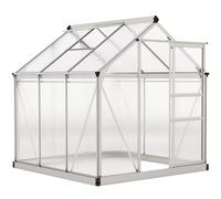 Outsunny 6 x 6ft Polycarbonate Greenhouse - Clear