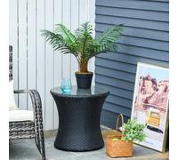 Outsunny 60Cm/2Ft Artificial Palm Tree Fake Plant In Pot Indoor Décor