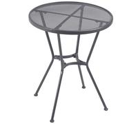 Outsunny 60cm Round Garden Dining Table Metal Outside Bistro Table with Mesh Tabletop for Garden Balcony Deck