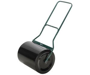 Outsunny 60L Garden Lawn Roller Water/Sand Filled U-Shaped Handle Φ50cm | Outdoor Grass Roller Aerator, Heavy Duty Steel Lawn Push Rolling Tool, for Grass Seeding, Soil Levelling