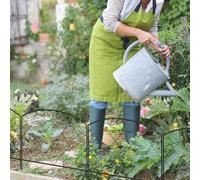 Outsunny 61 Cm X 3 M Outdoor Picket Fence Panels With Panels, Swirls, Black