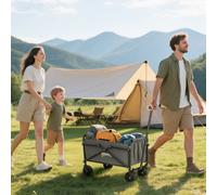 Outsunny 41L Festival Trolley, 60kg Heavy Duty Folding Trolley Cart, Grey