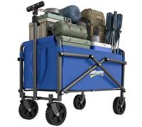 Outsunny 62L Festival Trolley on Wheels Heavy Duty Collapsible 60kg Blue