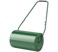 Outsunny 63 L Lawn Roller Large Heavy Duty Metal Sand Or Water Filled In Dark Green Dark Green