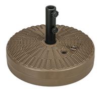 Outsunny 64 lbs. Fillable Umbrella Base with Steel Umbrella Holder Round Umbrella Stand for 1.5"""" or 2"""" Umbrella Poles Heavy Duty for Outdoor Law