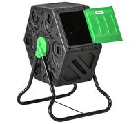 Outsunny 65L Garden Compost Bin, Barrel Rotating Composter with Steel Legs