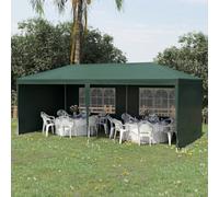 Outsunny 6m x 3m Gazebo Canopy Garden BBQ Party Patio Tent Green, Green