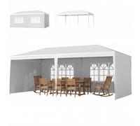 Outsunny 6m x 3m Garden Gazebo Marquee Canopy Party Tent Canopy Patio White