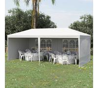 Outsunny 6m x 3m Garden Gazebo Marquee Canopy Party Tent Canopy Patio White
