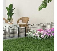 Outsunny 6PCs Decorative Garden Fencing 24in x 12ft Metal Border Edging