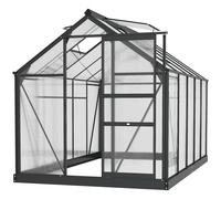 Outsunny 6x10ft Walk-In Polycarbonate Greenhouse Plant Grow Galvanized Aluminium