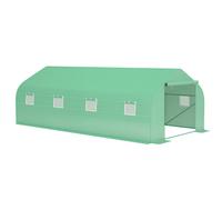 Outsunny 6 x 3M Walk in Polytunnel Greenhouse Large Outdoor Grow House w/ Door