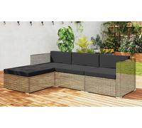 Outsunny 7-Piece Outdoor Loveseat Cushion Set: Black