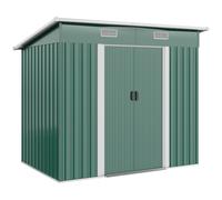 Outsunny 7 x 4 ft Tool Shed, Bike Storage Shed with Sliding door and Air vents, Tool Storage Box for Backyard, Patio and Lawn, Green Aosom UK