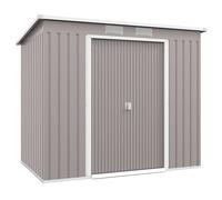 Outsunny 7 x 4ft Metal Garden Storage Shed w/ Double Door Grey