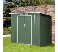 Outsunny 7 X 4Ft Waterproof Metal Garden Storage Shed W/ Double Door Green Green