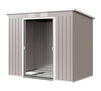 Outsunny 7 X 4Ft Metal Garden Storage Shed W/ Double Door Grey