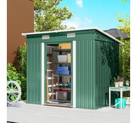 Outsunny 7 x 4ft Outdoor Garden Storage Shed for Garden Green
