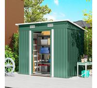 Outsunny 7 x 4ft Outdoor Garden Storage Shed for Garden Green