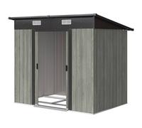 Outsunny 7 X 4Ft Outdoor Garden Storage Shed For Garden In Light Grey Light Grey