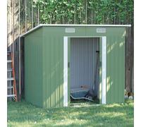 OUTSUNNY 7 x 4ft Outdoor Garden Storage Shed Tool Storage Box for Backyard Patio in Light Green Outsunny Light Green