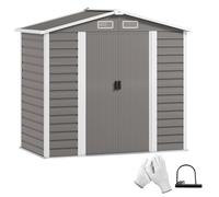 Outsunny 7 x 4ft Upgraded Metal Shed with Lock, Easy to Assemble