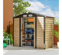 Outsunny 7 X 4Ft Upgraded Metal Shed With Lock, Easy To Assemble, Natural