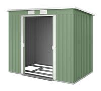 Outsunny 7 X 4Ft Waterproof Metal Garden Storage Shed W/ Double Door Green Green