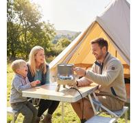 OUTSUNNY 7000W Camping Stove with Piezo Ignition, High Power Gas Stove Khaki Outsunny Khaki