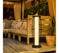 Outsunny 71.5 Cm Garden Solar Lamp, Metal Floor Lamp With Auto On/off Led
