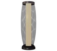 Outsunny 71.5 cm Garden Solar Lamp, Metal Floor Lamp with Auto On/Off LED - Black - Metal, Plastic