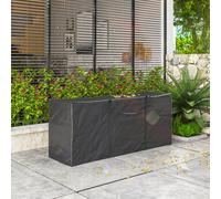 Outsunny 720 L Outdoor Garden Cushion Storage Bag, Heavy Duty 600D Oxford Fabric Waterproof Garden Furniture Cushion Storage Bag with 2-Way Zip for Tent, Christmas Tree, 175 x 55 x 75 cm, Black