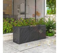 Outsunny 720 L Outdoor Garden Cushion Storage Bag, Heavy Duty 600D Oxford Fabric Waterproof Garden Furniture Cushion Storage Bag with 2-Way Zip for Tent, Christmas Tree, 175 x 55 x 75 cm, Black